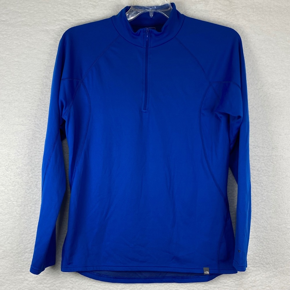 The North Face Men's Large Blue Flash Dry Quarter Zip Pullover Long Sleeve Shirt